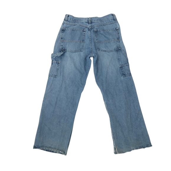 Vintage 90s Arizona Jeans Co Carpenter Blue Denim Baggy Jeans Mens 32x30 - Picture 3 of 7